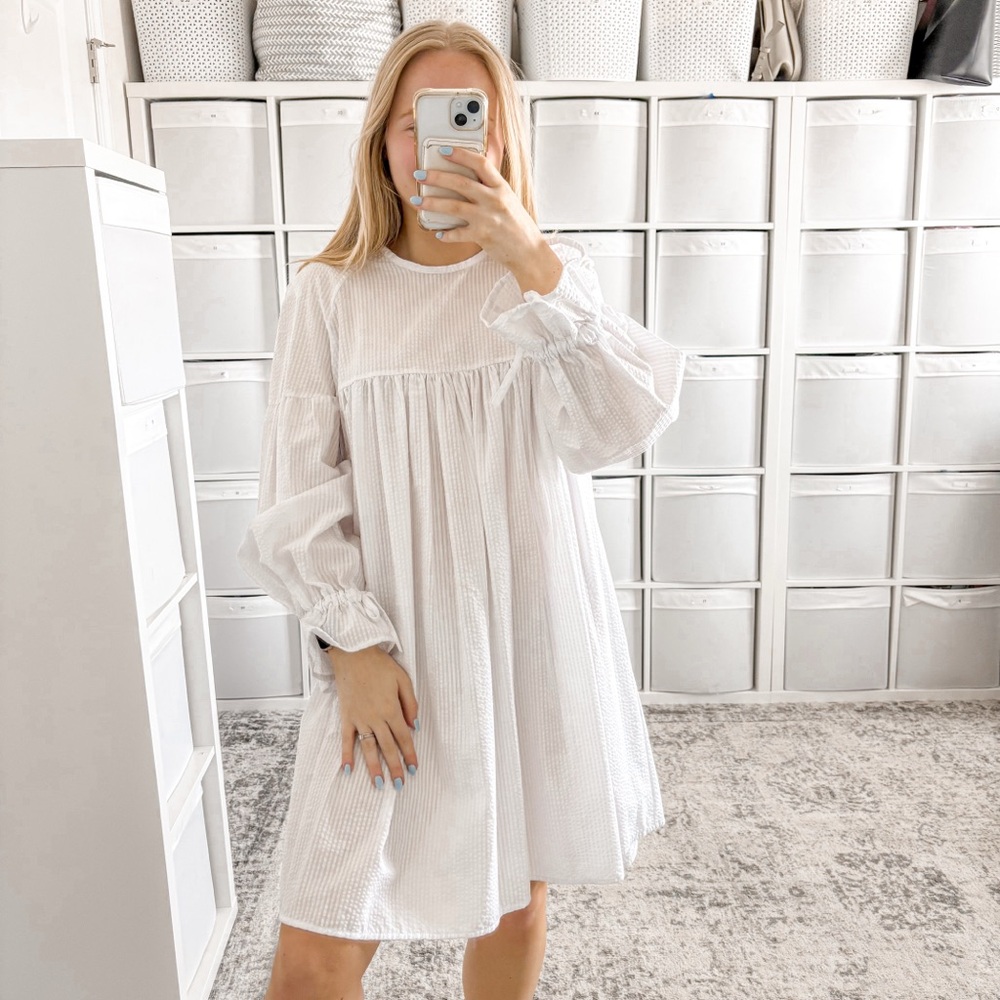 Mette Bjerg Striped Long Sleeve Mini Dress - Picture 2 of 8
